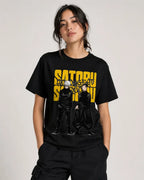 Camiseta Anime Gojo Geto Negra 100% Algodón Unisex