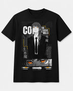 Camiseta Anime Control Devil Chainsaw Negra Algodón Normal