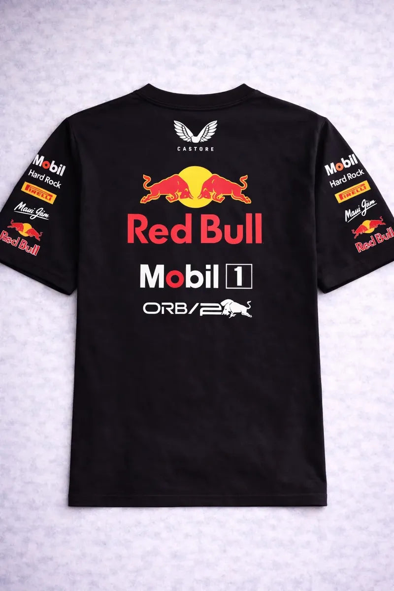 Camiseta Red Bull Racing Negra Unisex F1 Sponsors Oracle