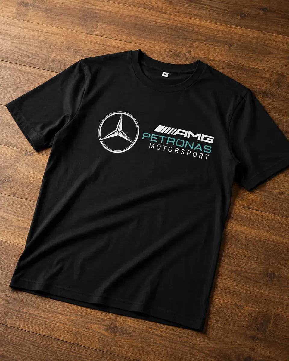 Camiseta Mercedes Amg Petronas Motorsport Negra Unisex F1
